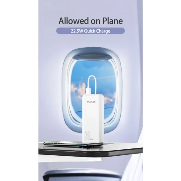 Yoobao 2D/2DQ 20000mAh 10W/ 22.5W Support PD/SCP/FCP/QC3.0 Power Bank with Dual Output