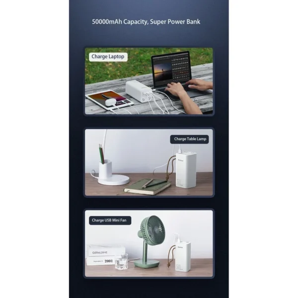 Yoobao H5 Compact PD Quick Charge 3.0 with Huge Capacity Power Bank (50000mAh/22.5W)